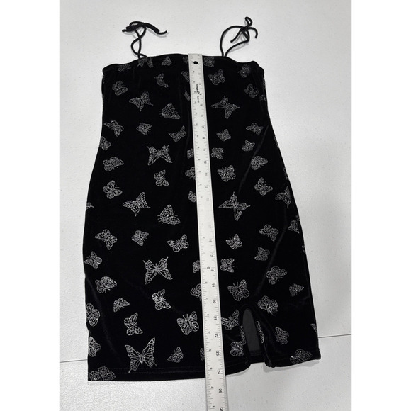Lot of 2 Shein Balck Velour Butterflies Dress & Animal Print Skirt Girls 11/12 - Picture 5 of 7
